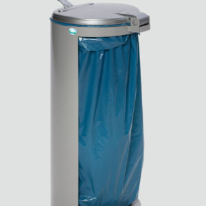 VAR Kompakt-Junior Abfallbehälter 120 l, elektrolytisch verzinkt & pulverbeschichtet, grün – Abfallsammler für Innen- & Außenbereich mit Inneneinsatz, korrosionsgeschützt