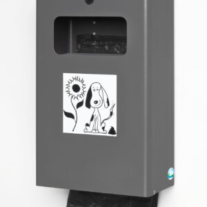 VAR Hundekotbeutelspender DS 6 – 7L pulverbeschichteter Stahlspender zur Rohr- und Wandbefestigung, wetterfest | Farben: eisenglimmer & moosgrün