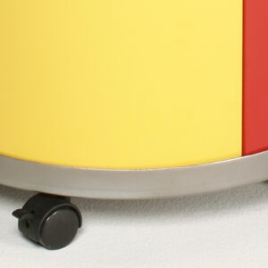 VAR Rollensatz für Wertstoffstation 3-fach – pulverbeschichtetes Stahl-Fahrgestell mit 4 Lenkbremsrollen für 3×30 L Behälter | stationär & mobil