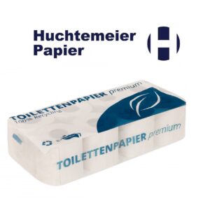 B2B Klopapier 2-lagig Premium 250 Blatt Kleinrollen aus Zellulose Großpackung 8 x 8 Rollen
