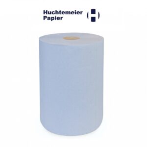 B2B Papier-Putztuchrollen 2-lagig Blau 175 Meter 500 Blatt Recycling-Zellstoff-Mix