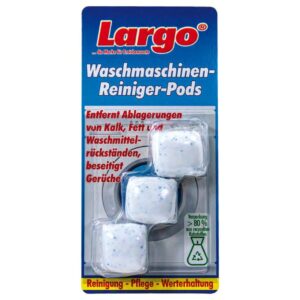 LARGO Waschmaschinenreiniger Tabs – 3 Tabs gegen Kalk und Gerüche