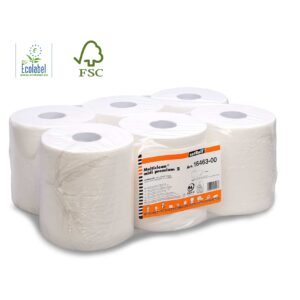 ZetRoll® Midi Handtuchrolle 2-lagig Premium 38 x 22 cm weiß FSC® + EU Ecolabel Putztücher