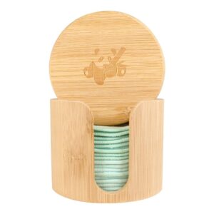 Bambus Box für Abschminkpads | Natürliche Aufbewahrung | Plastikfrei & langlebig | Stilvolles Badezimmer-Accessoire