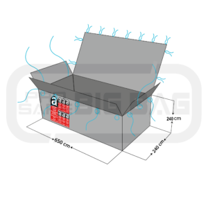ProSafe Container Bag (PE) 620x240x115 cm, unbeschichtet, mit Warndruck: Asbest