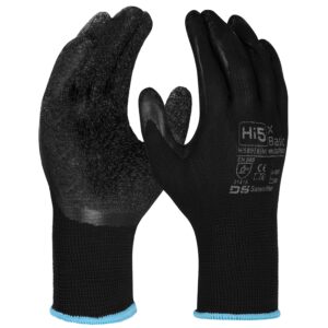 Hi5 X Basic Handschuhe 3141X – 13G Polyester-Strick, latexbeschichtet, Crinkle-Handfläche, elastisches Bündchen, nahtlos, für Montage, Logistik, Bau & Garten, VE 120 Paar